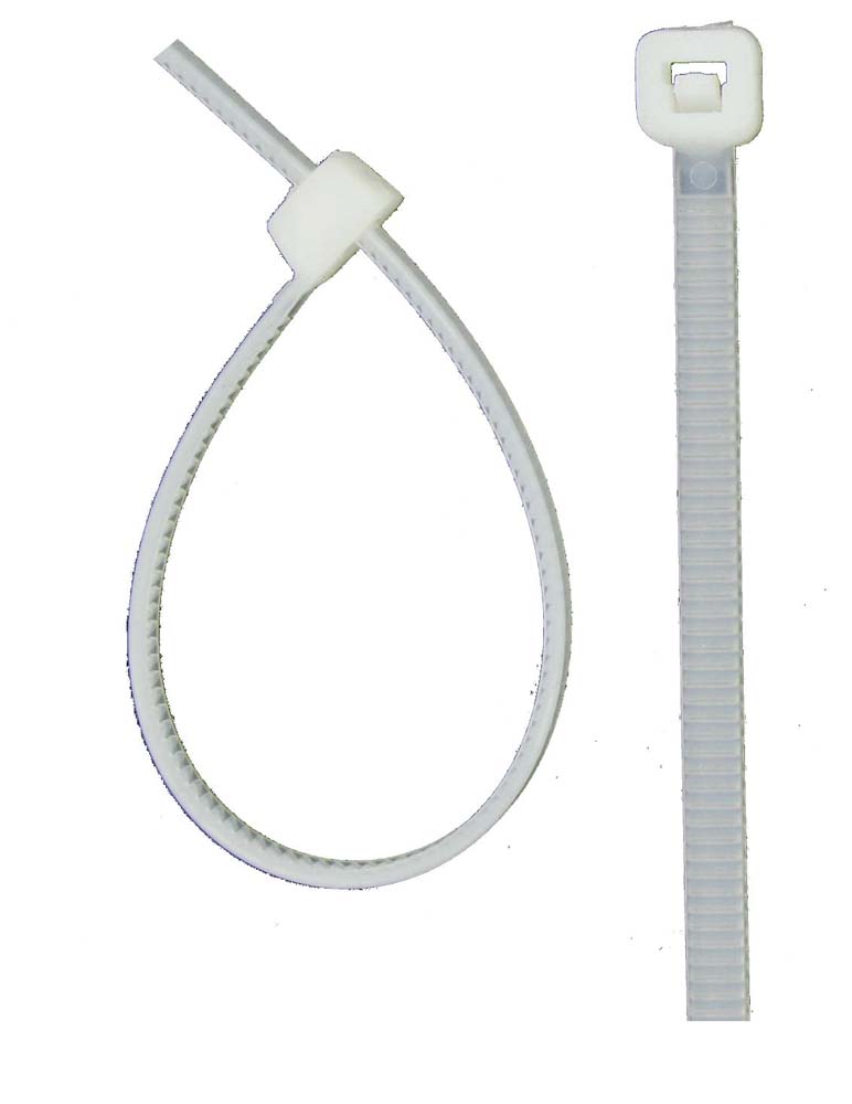 WHITE CABLE TIE 370X4.8MM 100PK